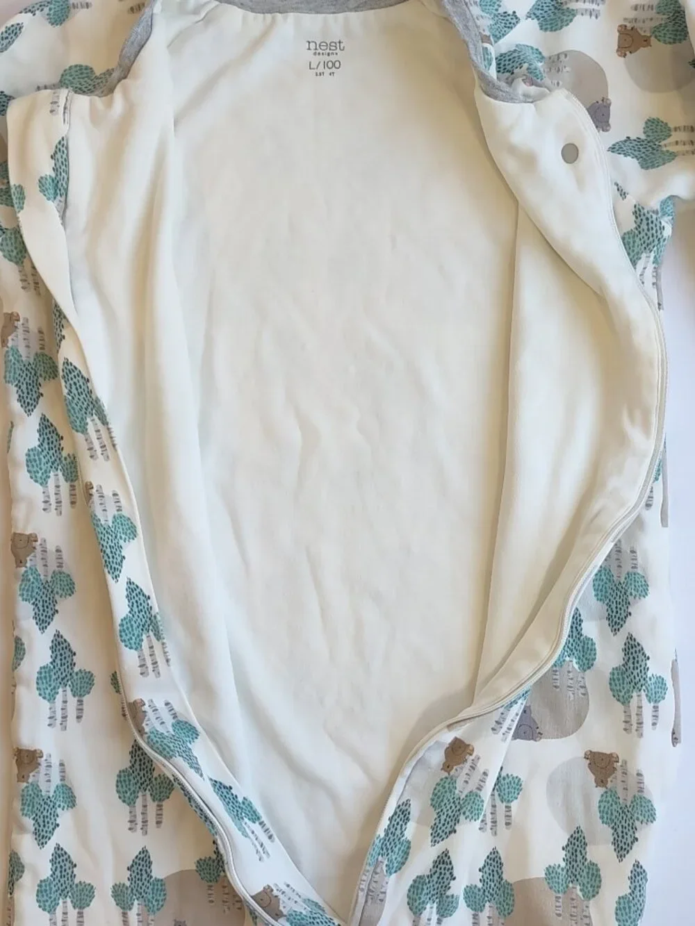 Nest Designs Footed Sleep Suit 2.5 Tog Toddler Large 4T Cotton Bamboo